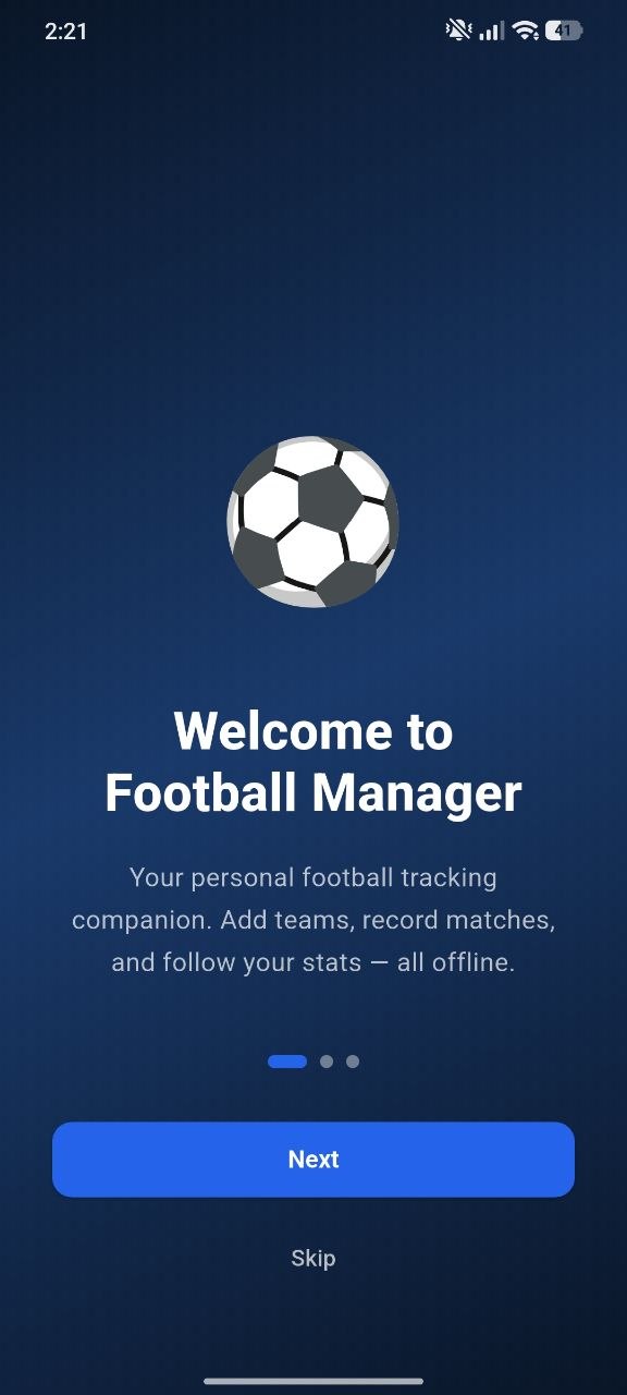 Stats onboarding screen